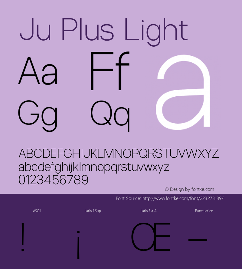 Ju Plus Light Version 1.002;Fontself Maker 3.1.1图片样张