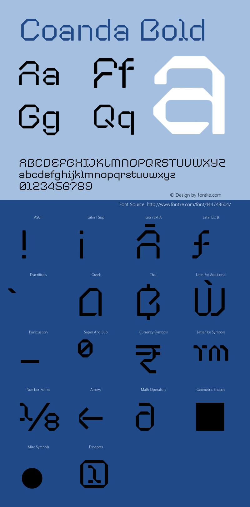 Coanda Bold Version 1.000;hotconv 1.0.109;makeotfexe 2.5.65596 Font Sample