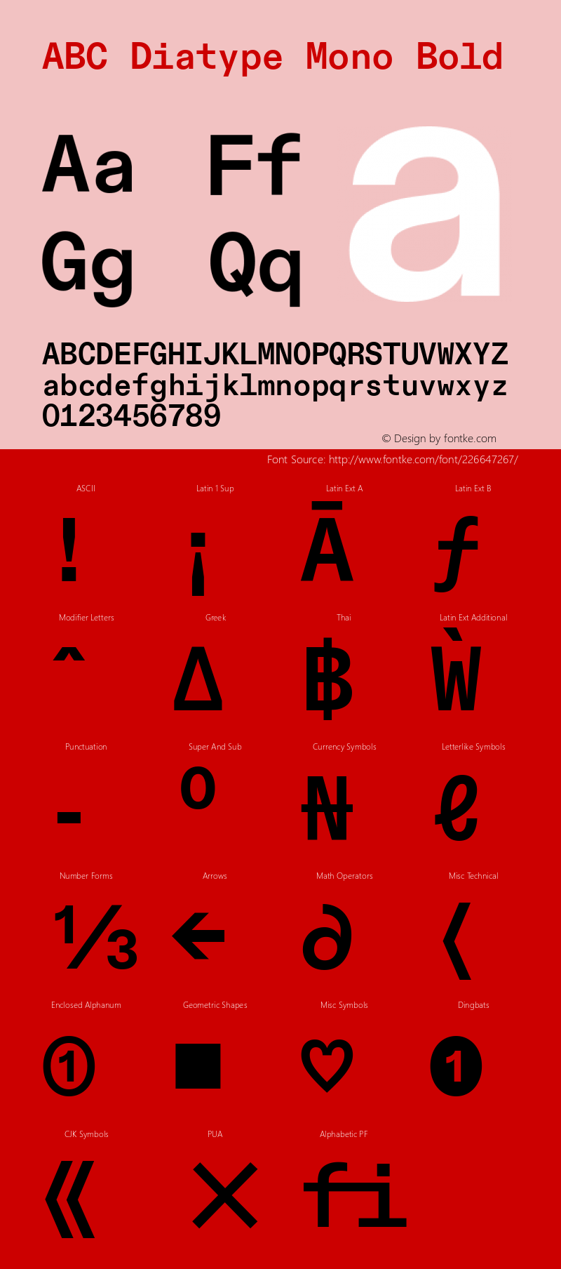 ABC Diatype Mono Bold Version 1.500图片样张