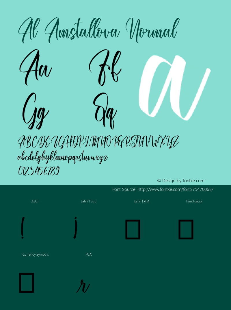 Al_Amstallova Version 001.000 Font Sample