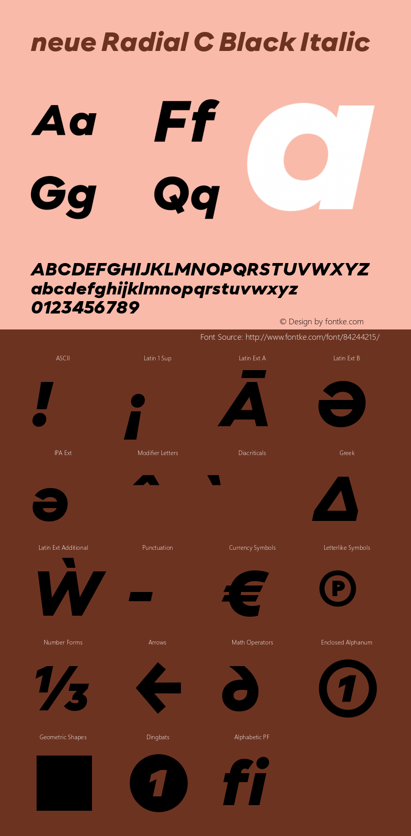 neue Radial C Black Italic Version 1.000;hotconv 1.0.109;makeotfexe 2.5.65596 Font Sample