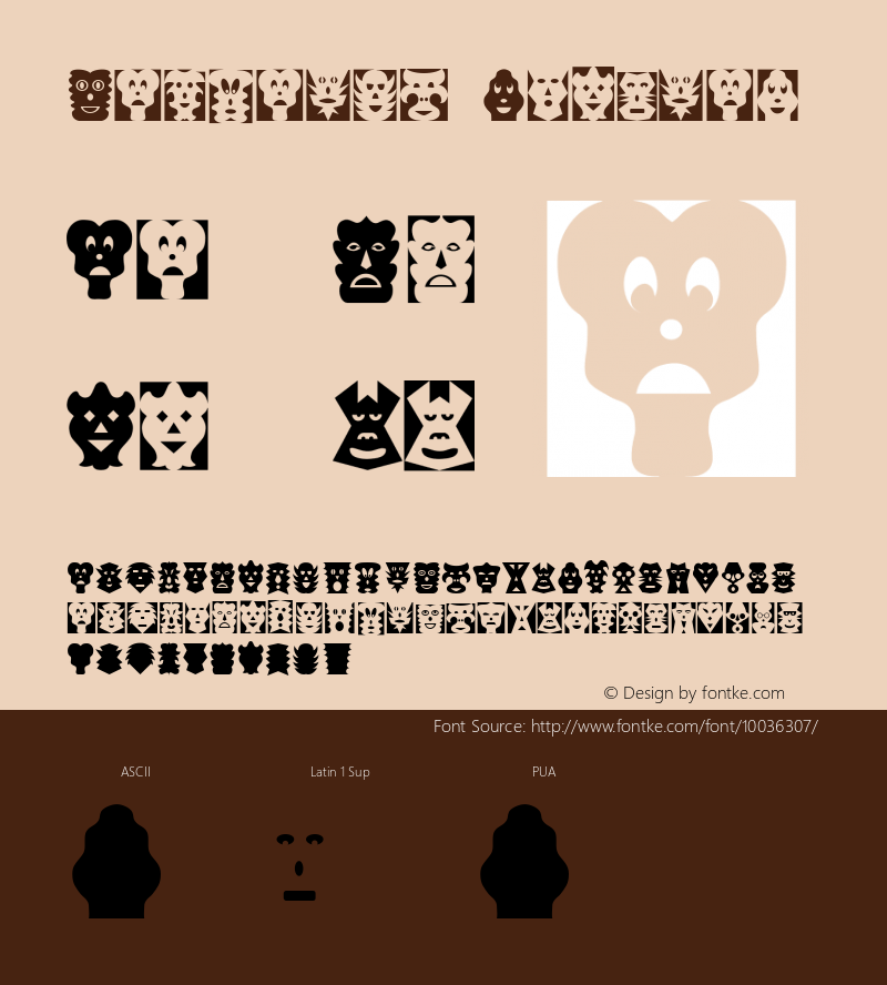 Maskalin Regular Version 1.0; TTR Font Sample