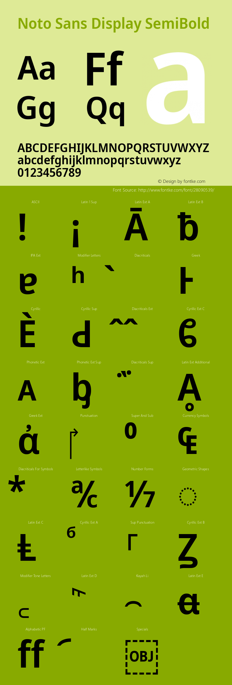 Noto Sans Display SemiBold Version 2.001;GOOG;noto-source:20181019:f8f3770;ttfautohint (v1.8.2) Font Sample