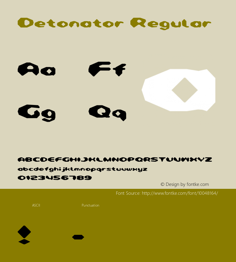 Detonator Regular 1 Font Sample