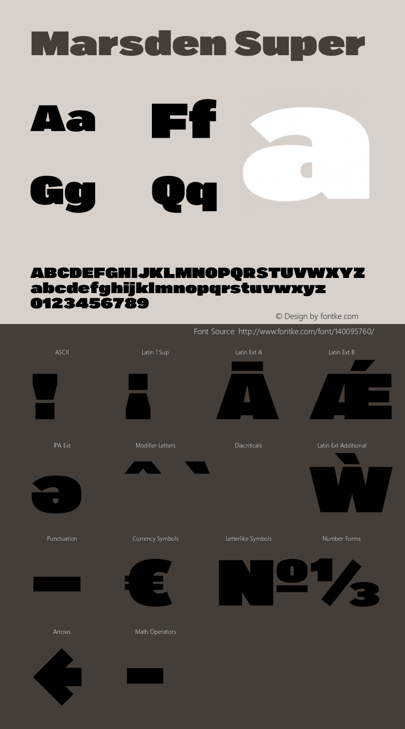 Marsden Super Version 1.000 | wf-rip DC20190605 Font Sample