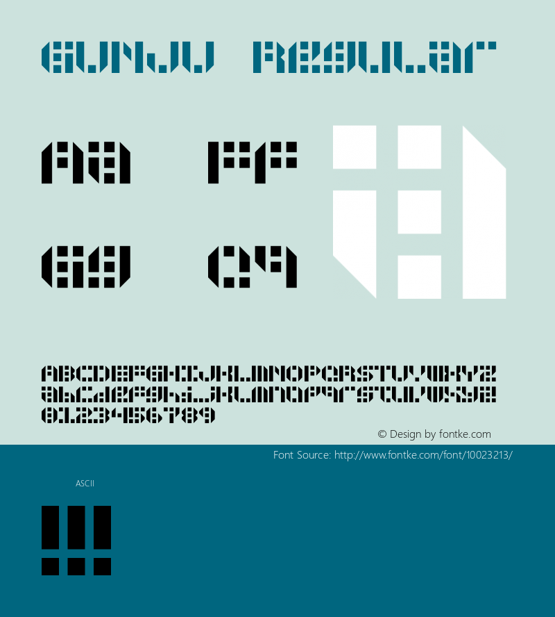 GUNJU Regular 2.00 Font Sample