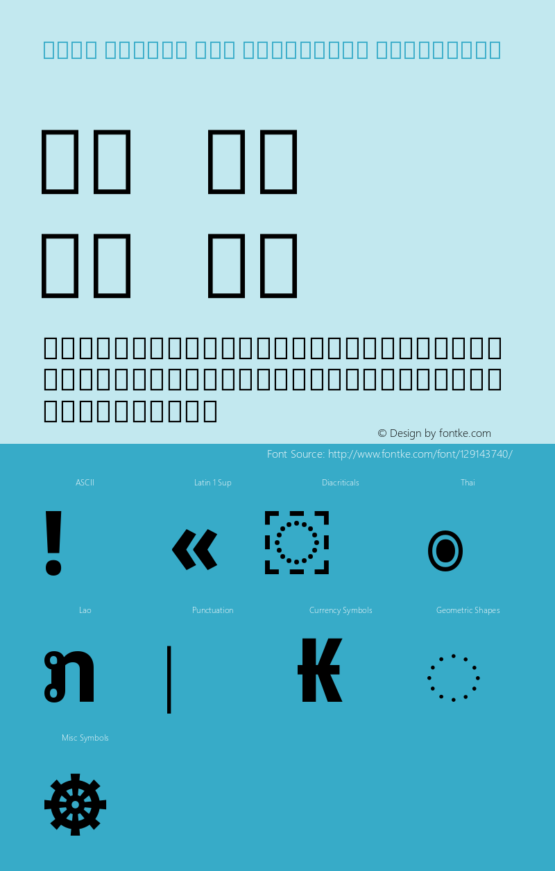 Noto Looped Lao Condensed ExtraBold Version 1.00 Font Sample