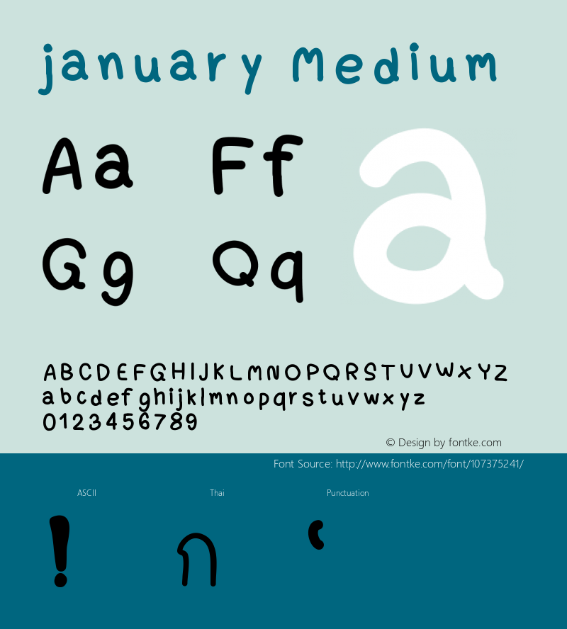 january Version 001.000 Font Sample