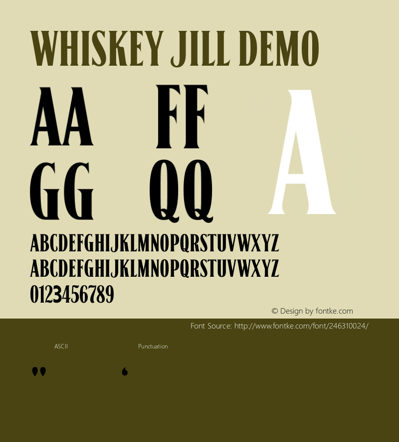 Whiskey Jill Demo Version 1.003;hotconv 1.0.109;makeotfexe 2.5.65596图片样张