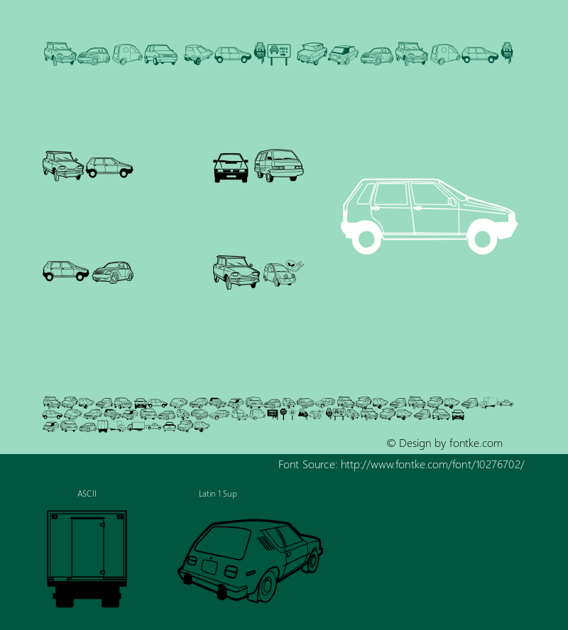 Ugly Cars Regular Version 1.52 April 29, 2010 Font Sample