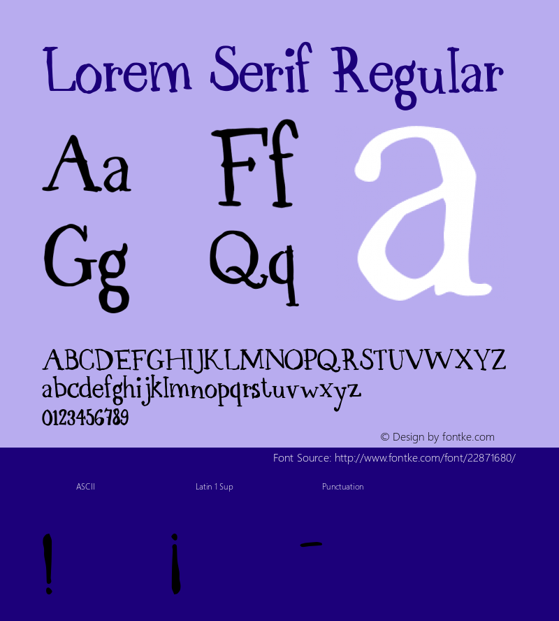 Lorem Serif Version 1.0 Font Sample
