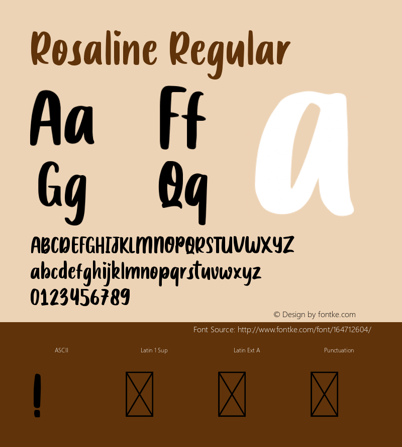 Rosaline Version 1.004;Fontself Maker 3.5.1 Font Sample