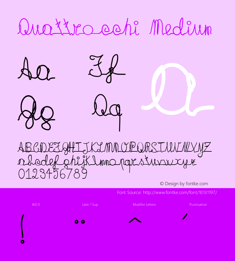 Quattrocchi Medium 001.000 Font Sample