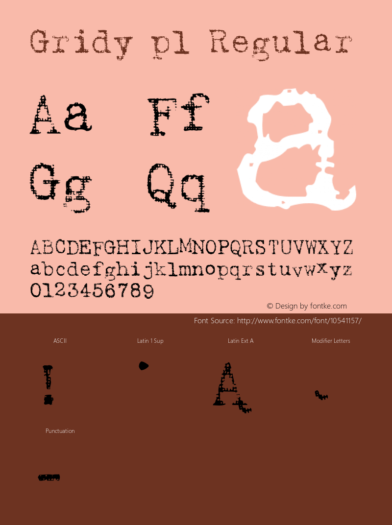 Gridy pl Regular None Font Sample