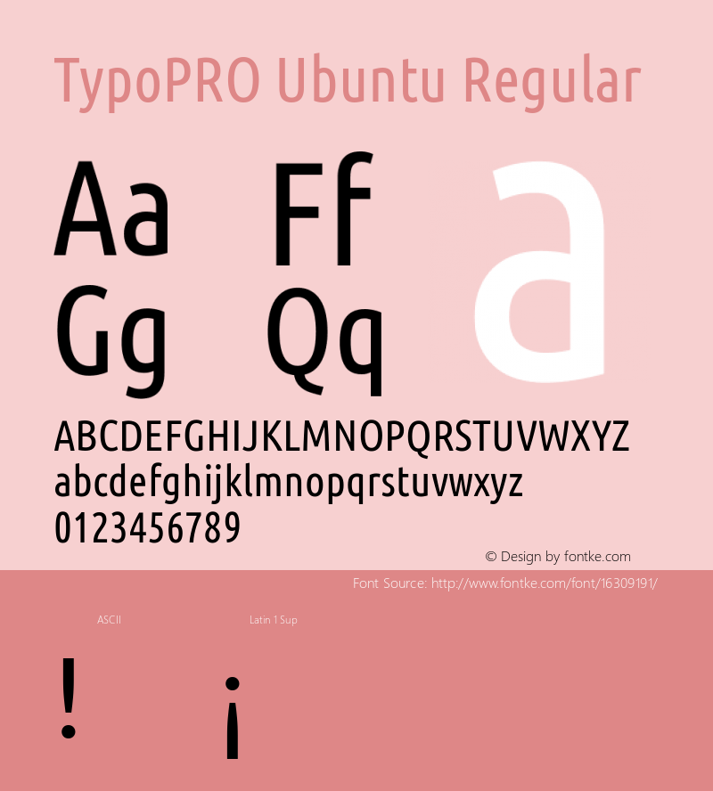 TypoPRO Ubuntu Regular 0.83 Font Sample