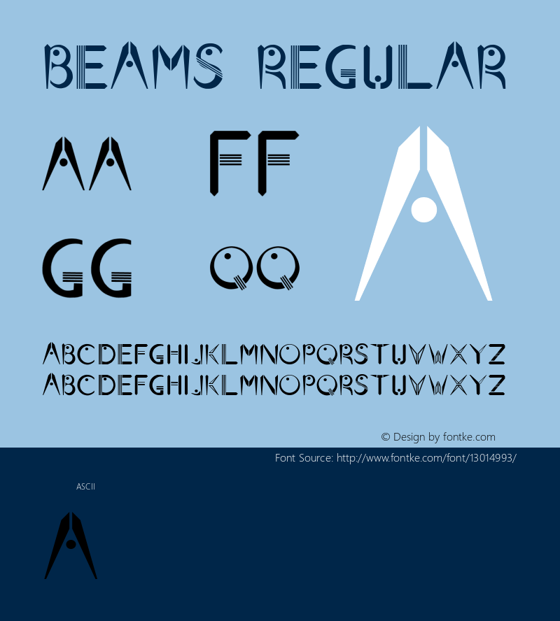 BEAMS Regular Unknown Font Sample