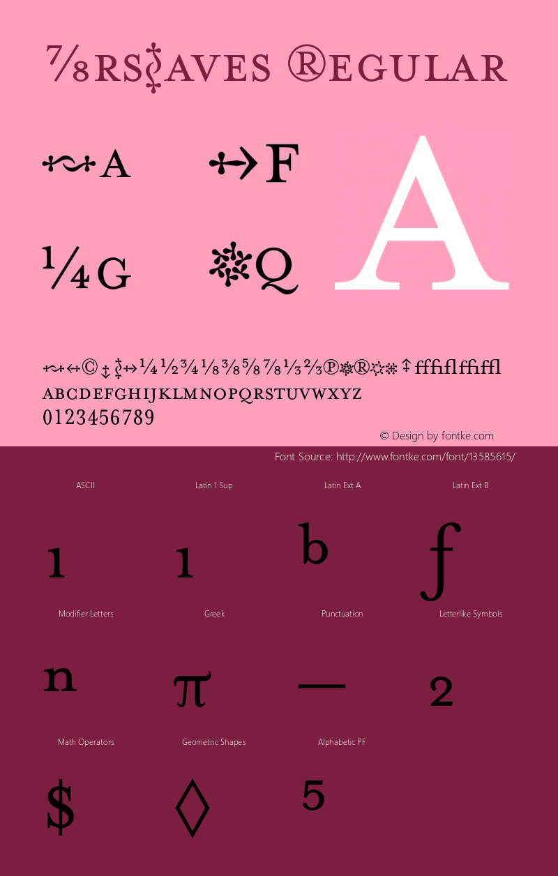 MrsEaves Regular 001.000 Font Sample