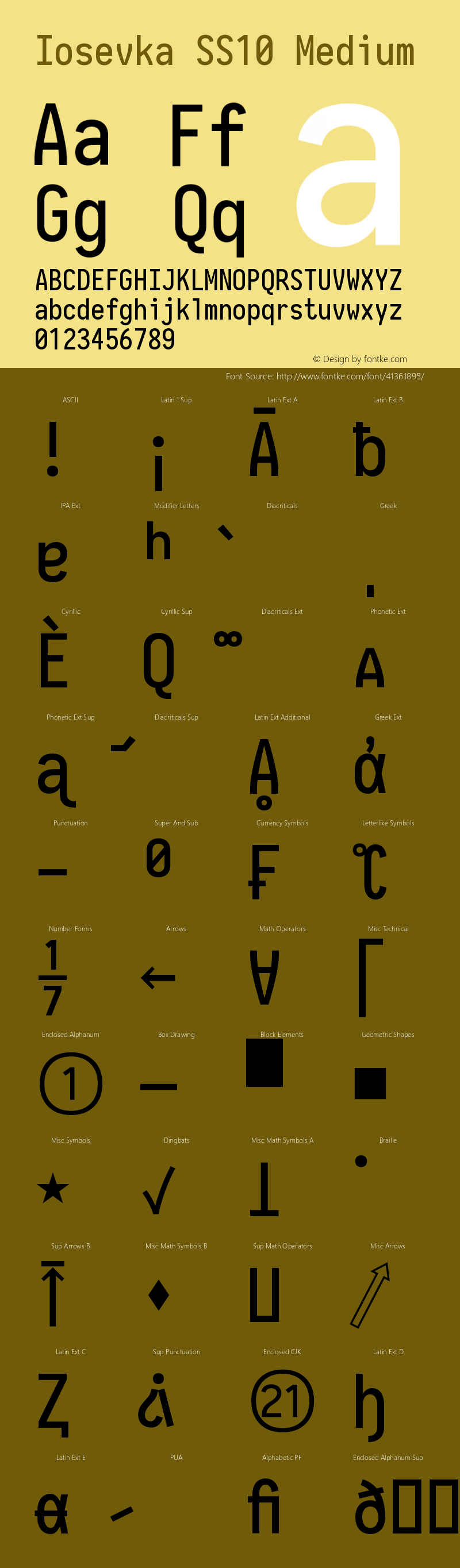 Iosevka SS10 Medium 2.3.1 Font Sample