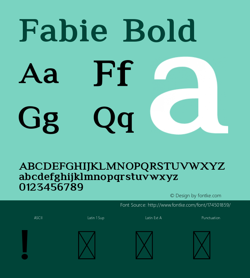 Fabie Bold Version 1.001;Fontself Maker 3.5.4图片样张