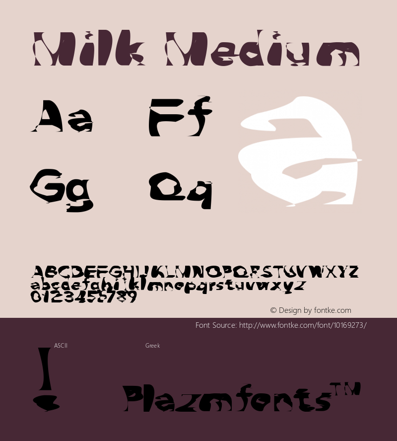 Milk Medium 001.000 Font Sample