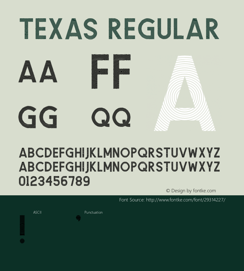 Texas Version 01.00 Font Sample