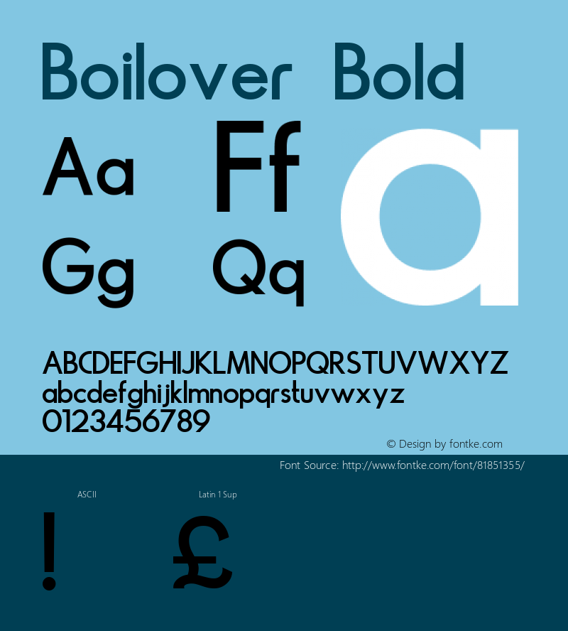 Boilover Bold Version 1.000; ttfautohint (v1.8.3.10-c5d8) Font Sample