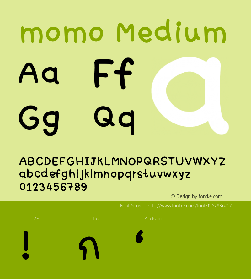 momo Version 001.000 Font Sample