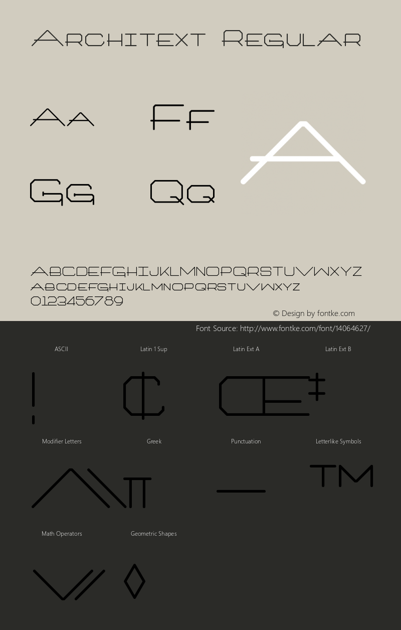 Architext Regular Version Altsys Metamorphosis Font Sample