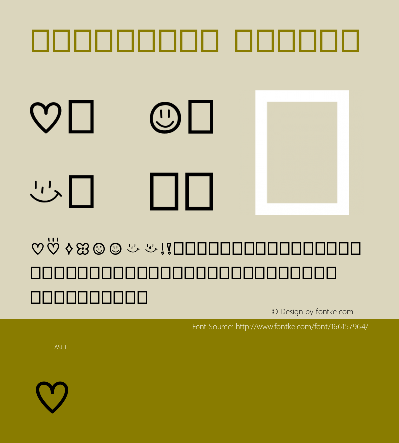 emoticons Version 001.000 Font Sample