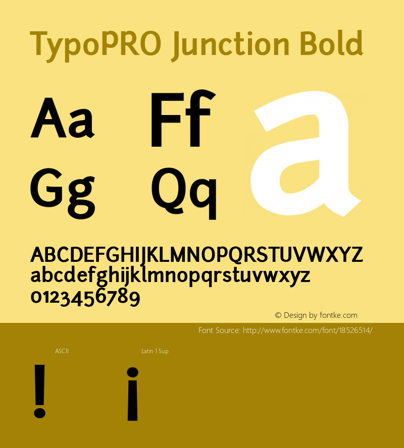 TypoPRO Junction Bold Version 001.001 Font Sample