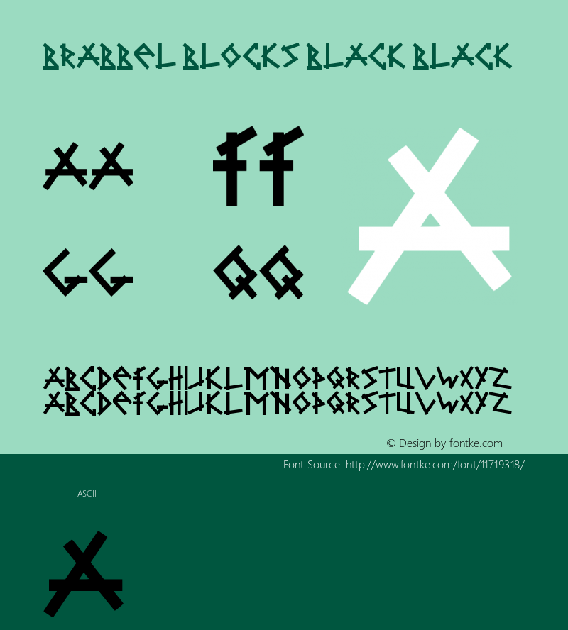 Brabbel Blocks Black Black Version 001.000 Font Sample