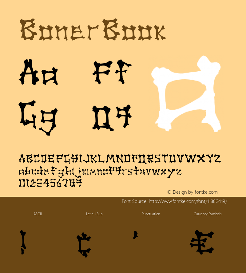 Boner Book Version 1.000 Font Sample