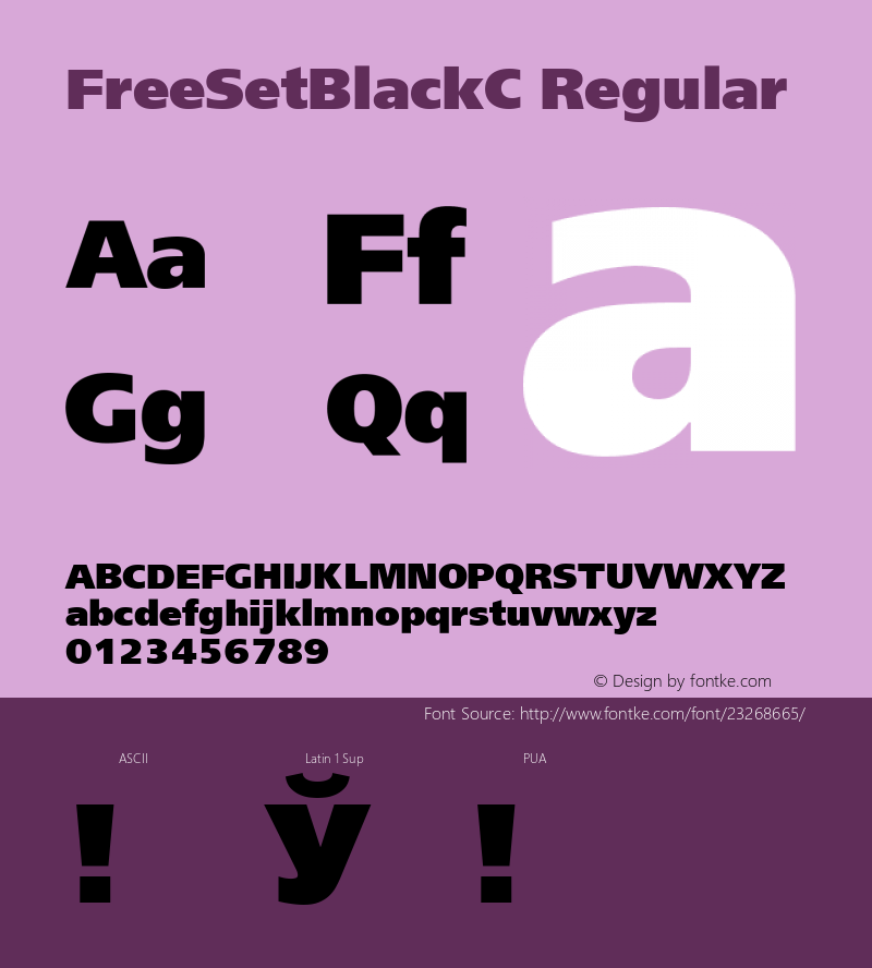 PT FreeSetBlack Cyrillic 001.000 Font Sample