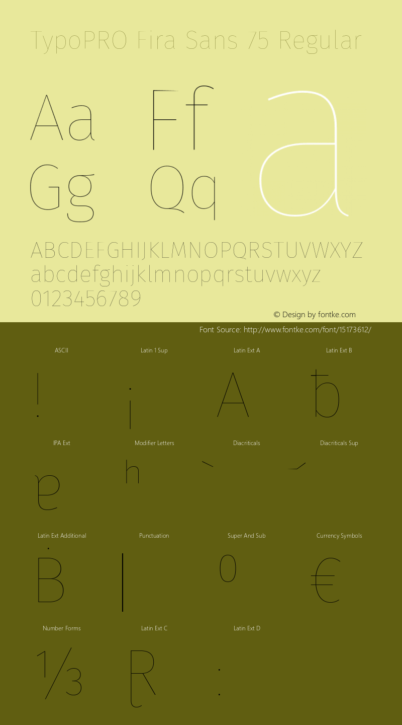 TypoPRO Fira Sans 75 Regular Version 4.100;PS 004.100;hotconv 1.0.70;makeotf.lib2.5.58329 Font Sample