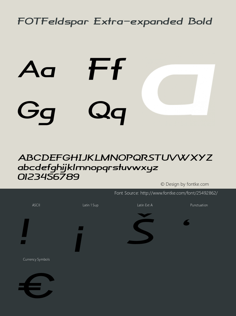 FOTFeldspar-ExtraexpandedBold Version 1.000 Font Sample