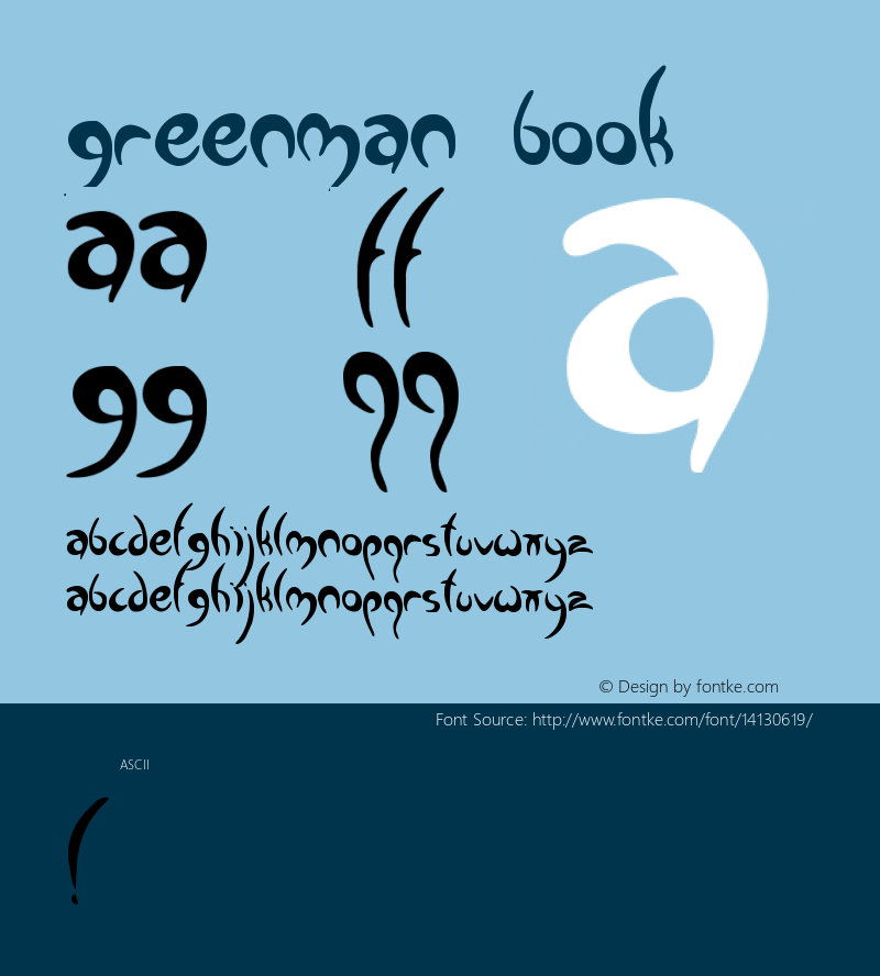 Greenman Book Version 001.000 Font Sample