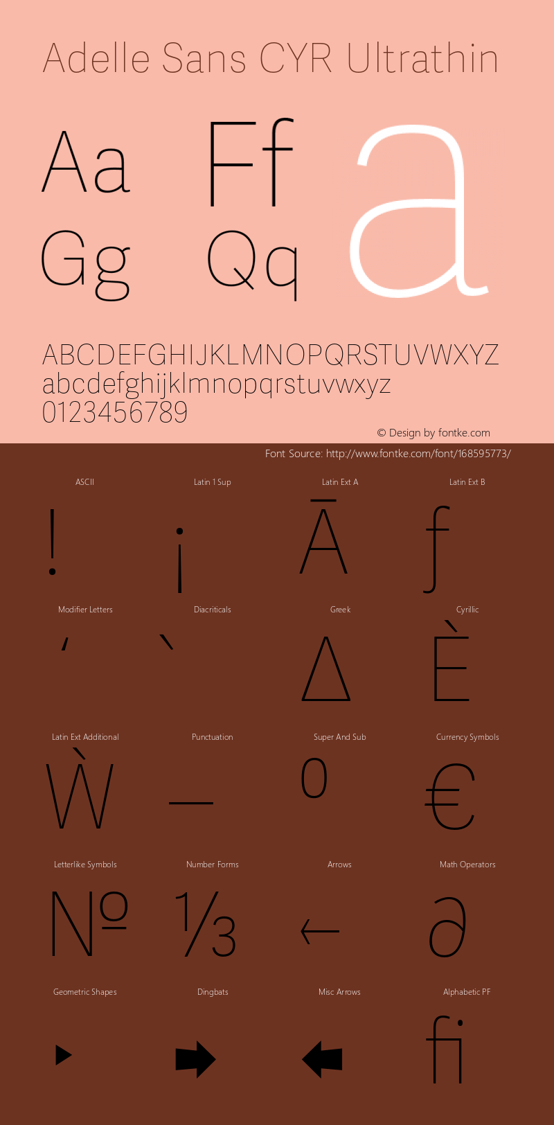 Adelle Sans CYR Ultrathin Version 3.000;hotconv 1.0.109;makeotfexe 2.5.65596图片样张