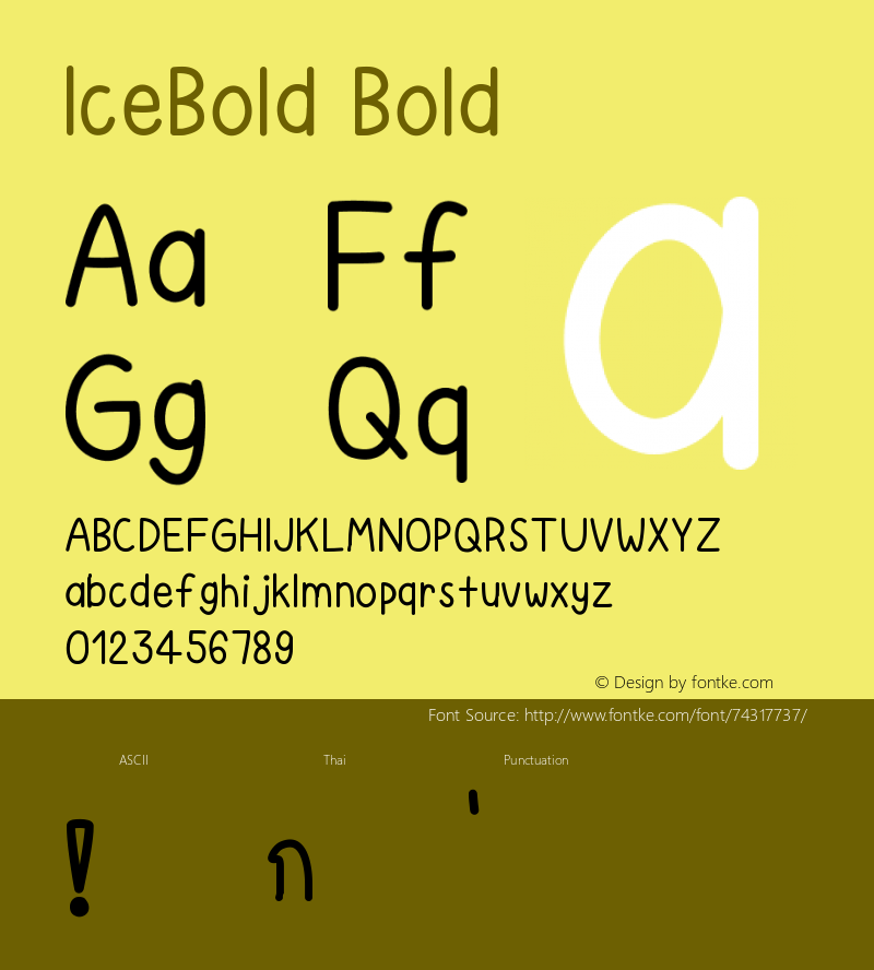 IceBold Version 001.000 Font Sample