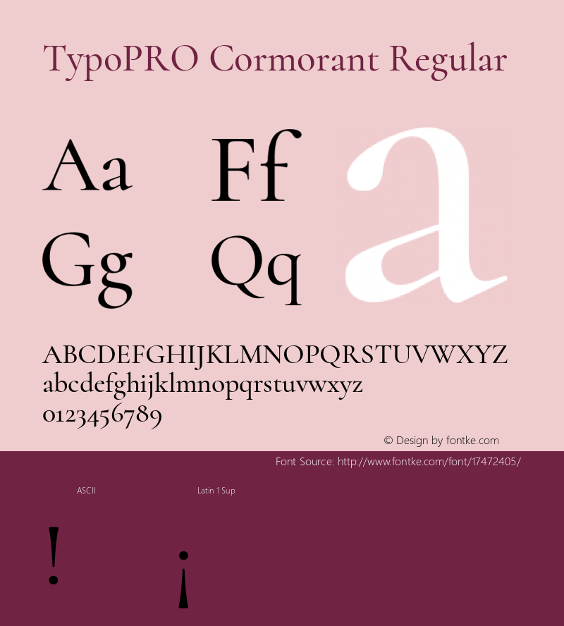 TypoPRO Cormorant Regular Version 2.001 Font Sample