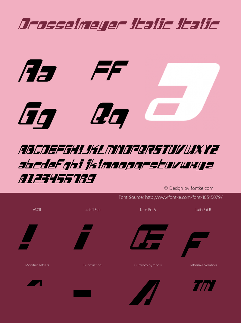 Drosselmeyer Italic Italic 2 Font Sample