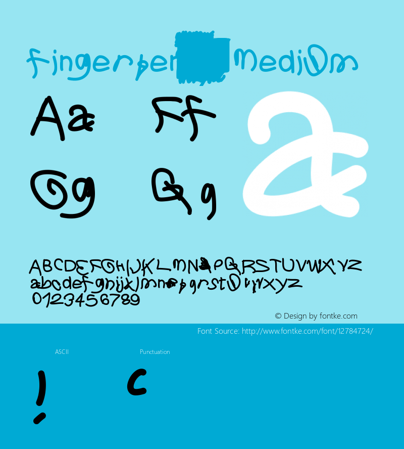 fingerpen Medium Version 001.000 Font Sample