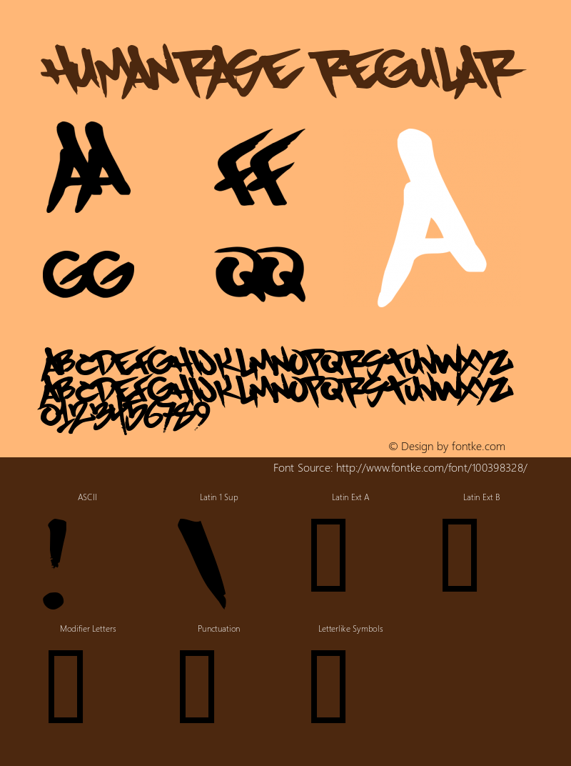 HumanRase W05 HumanRase Highground - HumanRase - Revision 2 Font Sample