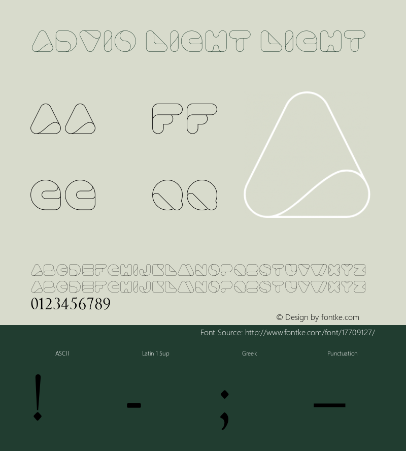 Advio Light Light Version 1.00 September 6, 2016, initial release Font Sample