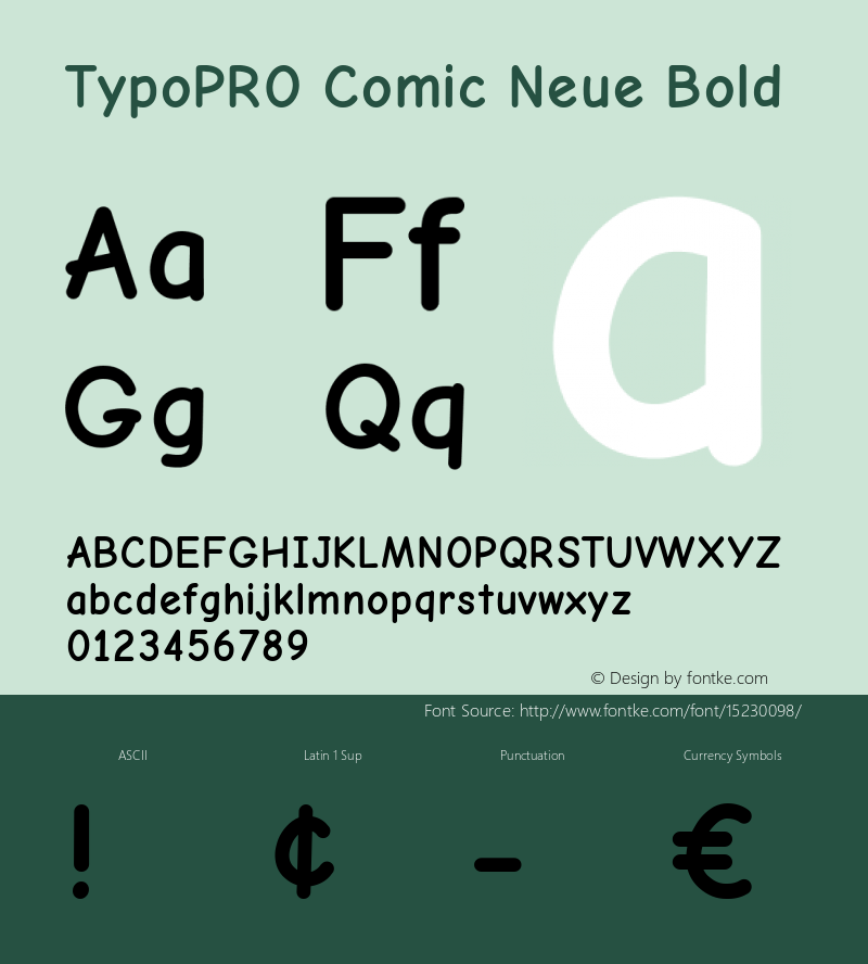 TypoPRO Comic Neue Bold Version 1.000 Font Sample