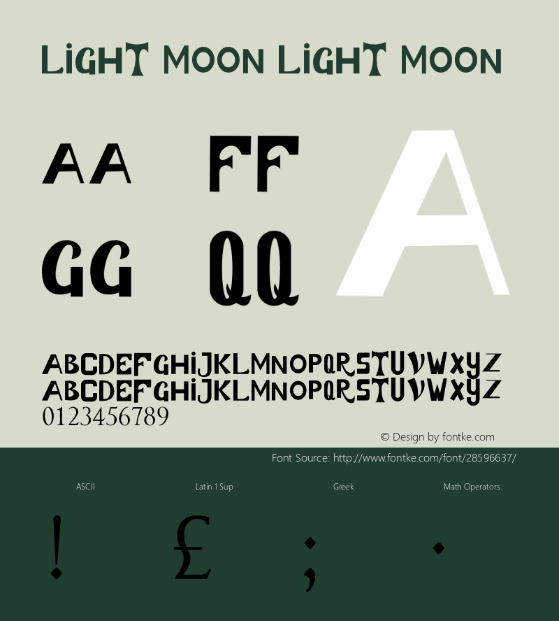 LIGHT MOON LIGHT MOON Version 1.00;December 19, 2018;FontCreator 11.5.0.2430 64-bit Font Sample