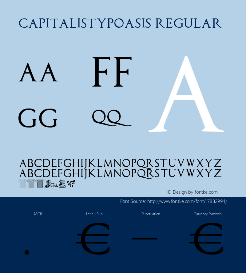 CapitalisTypOasis Regular 1.0 Font Sample