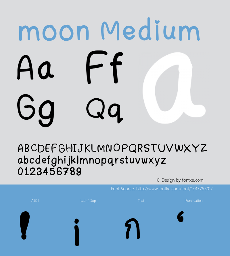 moon Version 001.000 Font Sample