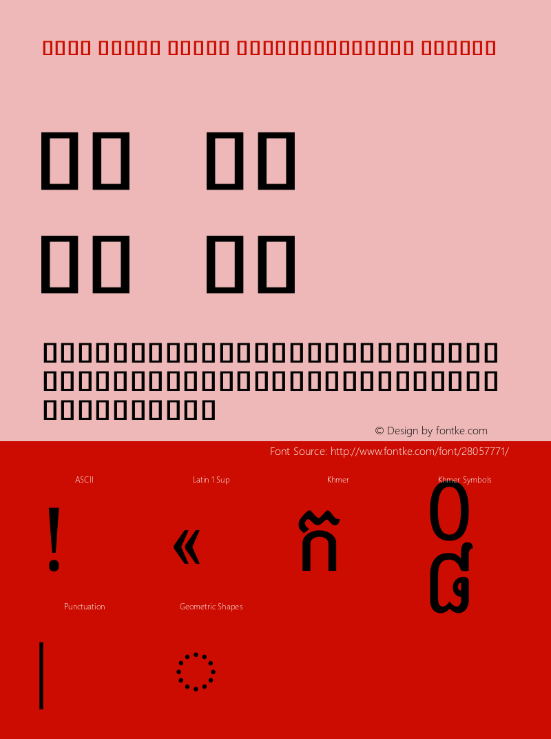 Noto Serif Khmer ExtraCondensed Medium Version 2.001 Font Sample