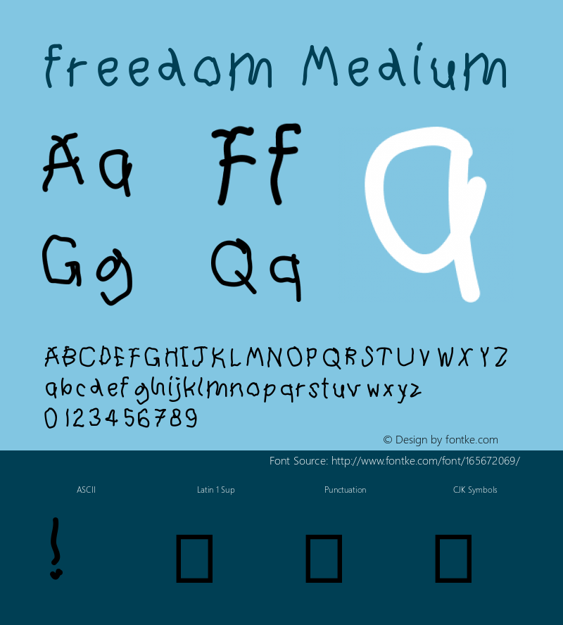 freedom Version 001.000 Font Sample