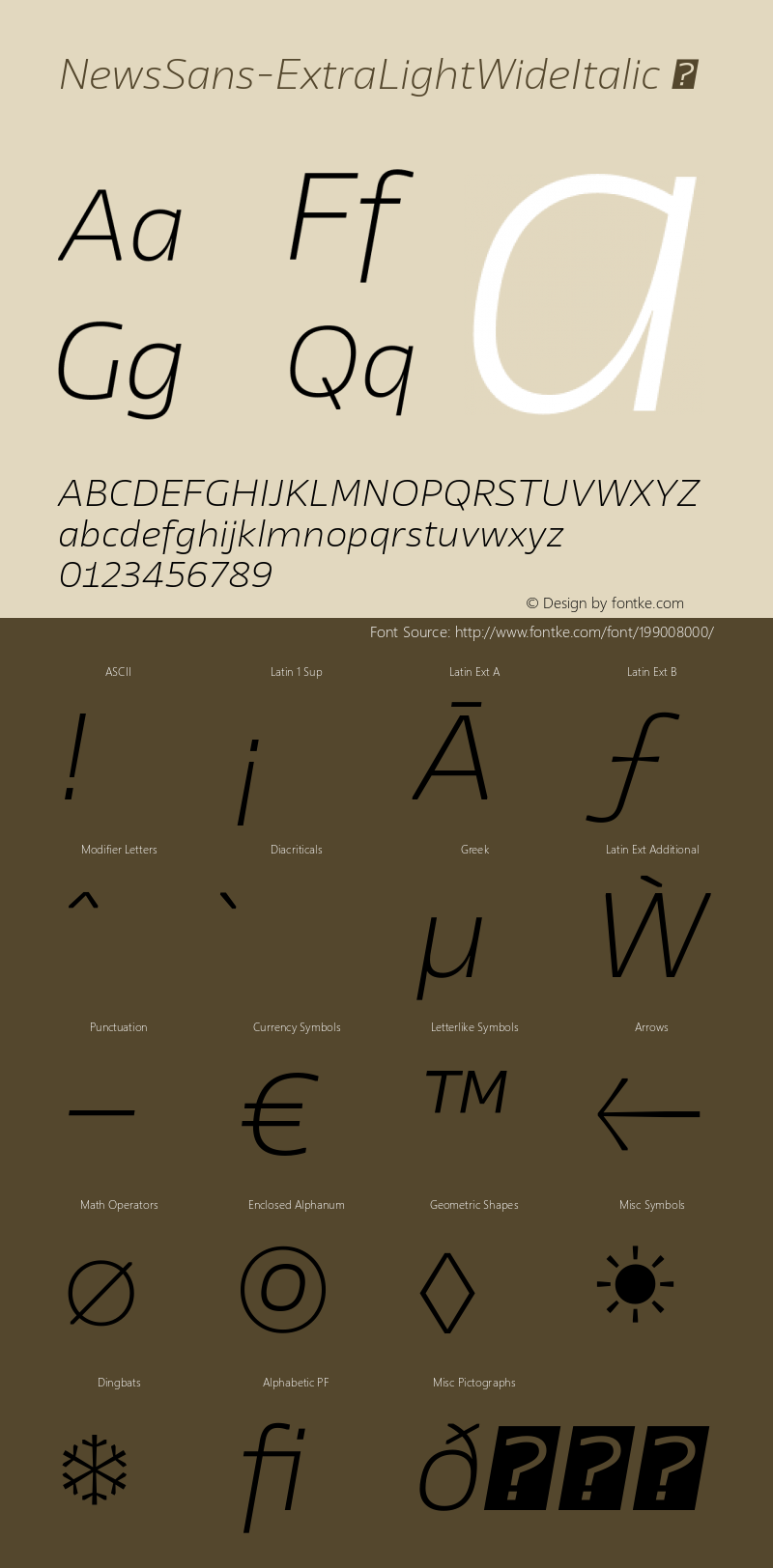 ☞NewsSans ExtraLightWide Italic Version 1.000;com.myfonts.easy.charactertype.newssans.extralight-wide-italic.wfkit2.version.5nyU图片样张